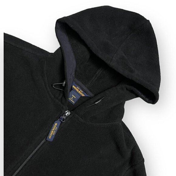 Woolrich Vintage Y2K FLEECE Full-Zip Outdoor Hooded Designer Jacket Womens Large - Picture 2 of 5